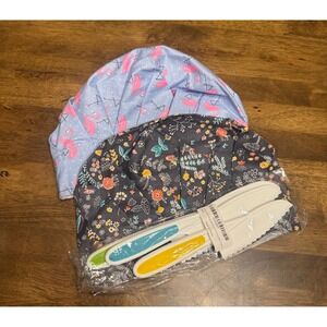 Kids Chef Hat Set 2pc Adjustable Cooking Hat + 3pc‎ Kitchen Knife Set